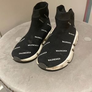 Boys kids Balenciaga booties shoes 28 used